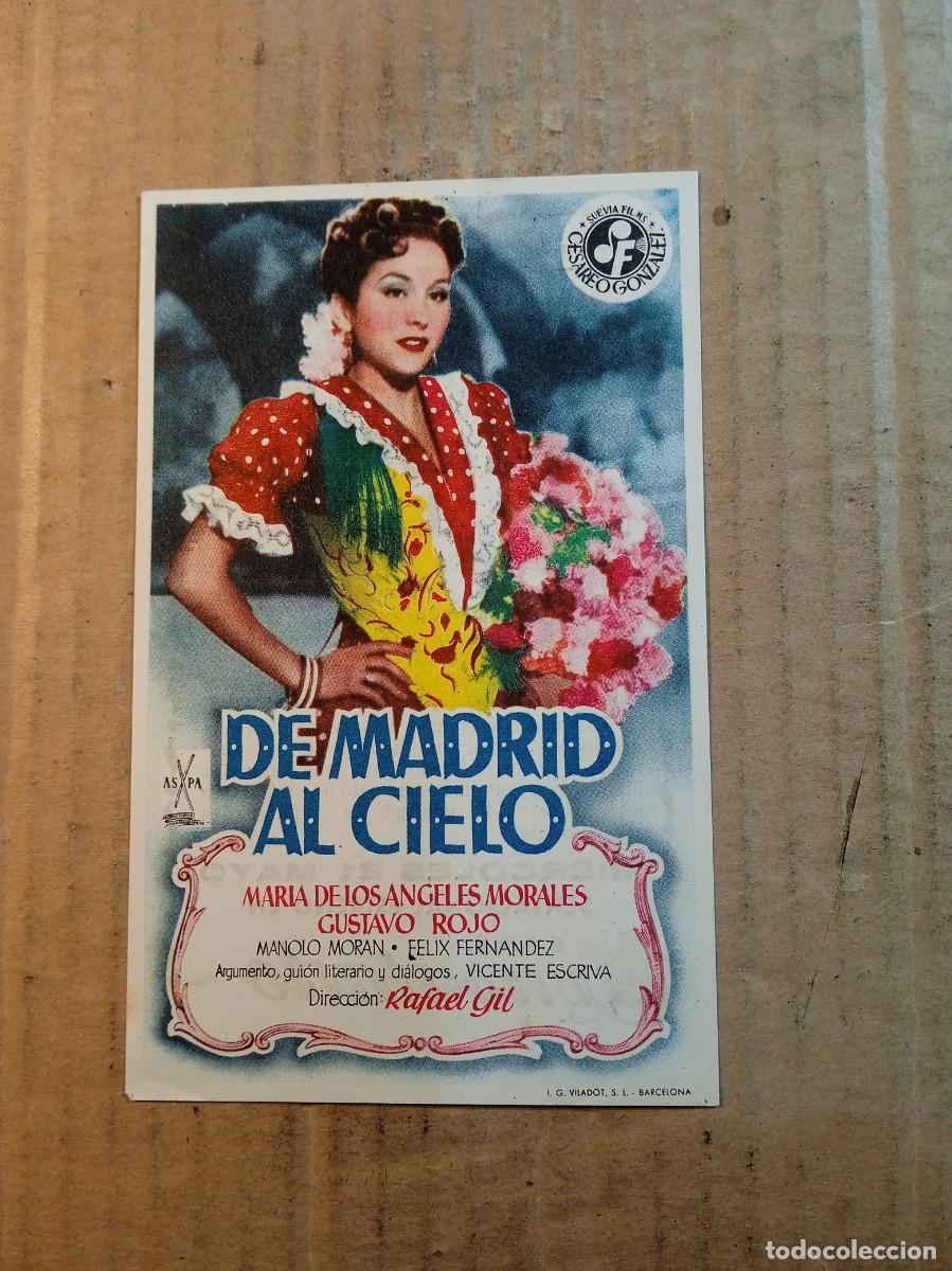 Kino: FOLLETO DE MANO CON PUBLICIDAD DE MADRID AL CIELO