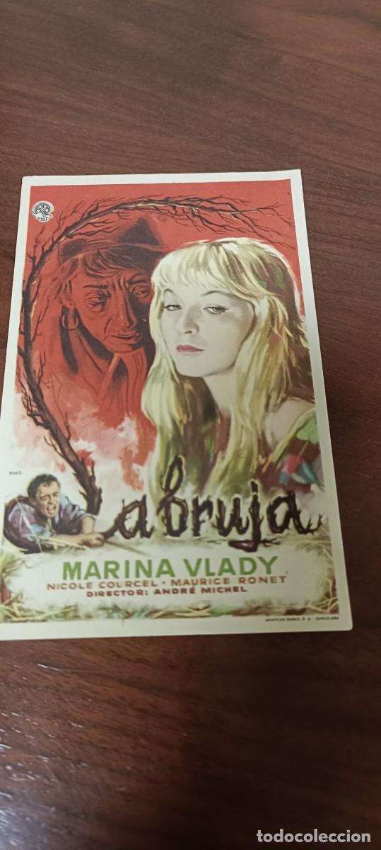  Foglietti di film di film antichi di cinema: La bruja.Folleto de mano.
