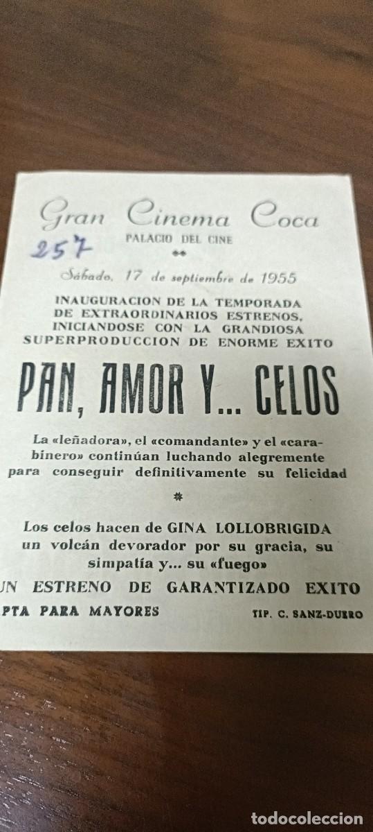 Cine: Pan amor y ...celos.Folleto de mano. - Foto 2