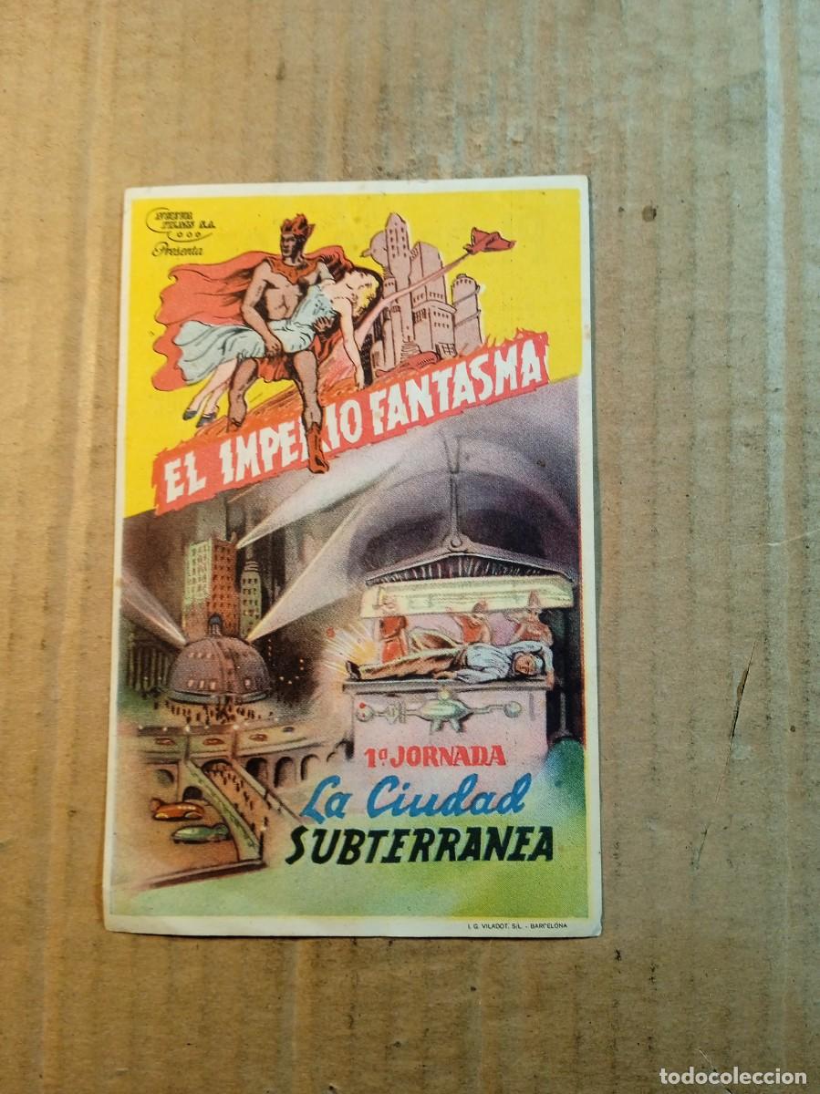 Kino: FOLLETO DE MANO CON PUBLICIDAD EL IMPERIO FANTASMA Y LA CIUDAD SUBTERR&Aacute;NEA