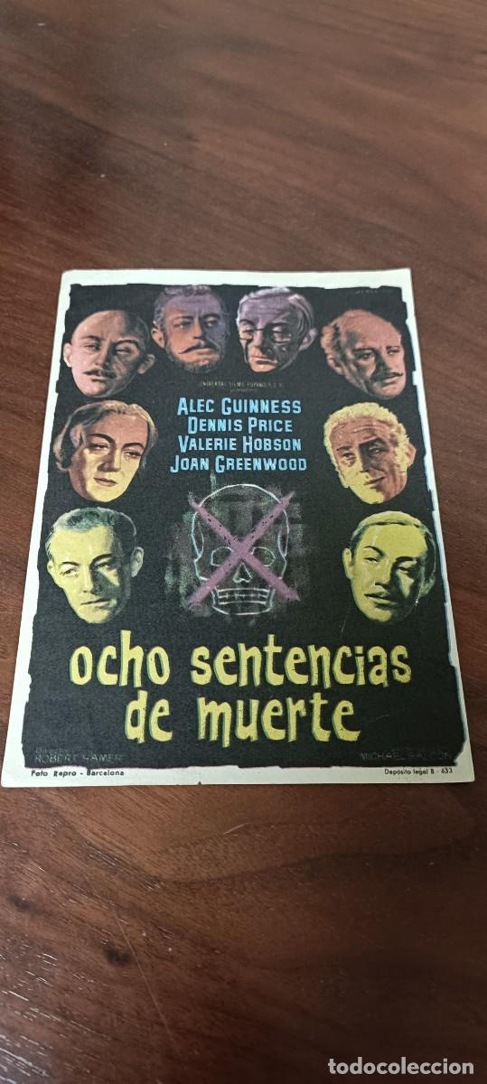 Folhetos de m&atilde;o de filmes antigos de cinema: Ocho sentencias de muerte..Folleto de mano.