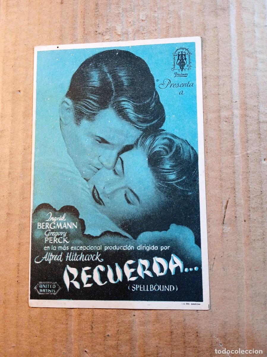 Kino: FOLLETO DE MANO CON PUBLICIDAD RECUERDA...