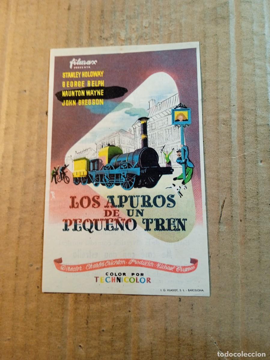 Cine: FOLLETO DE MANO CON PUBLICIDAD LOS APUROS DE UN PEQUE&Ntilde;O TREN