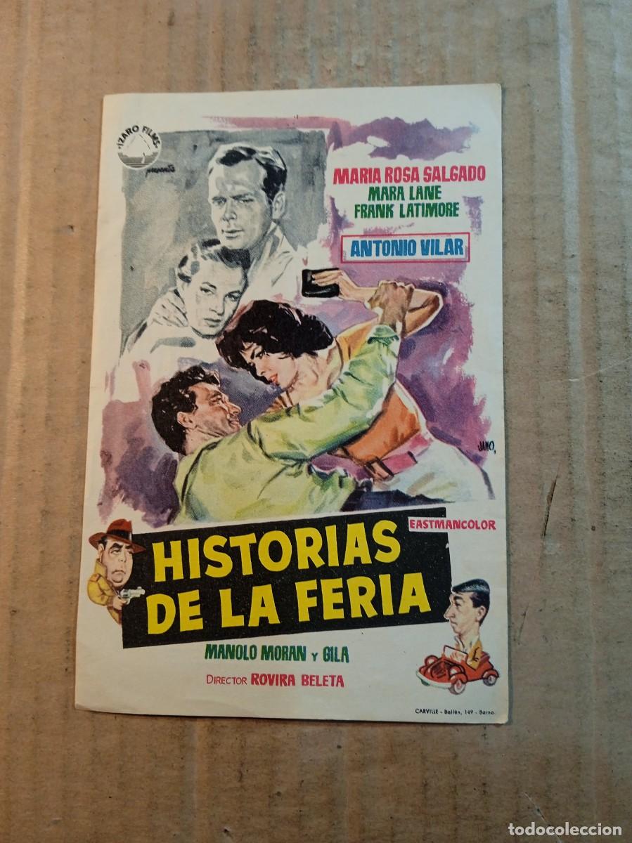Cine: FOLLETO DE MANO CON PUBLICIDAD HISTORIAS DE LA FERIA