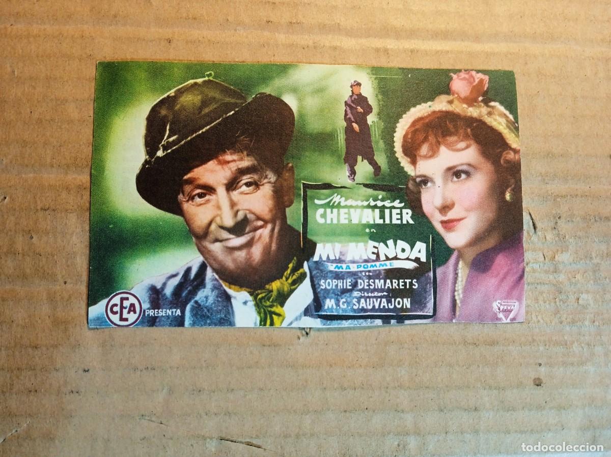 Folhetos de m&atilde;o de filmes antigos de cinema: FOLLETO DE MANO CON PUBLICIDAD MI MENDA