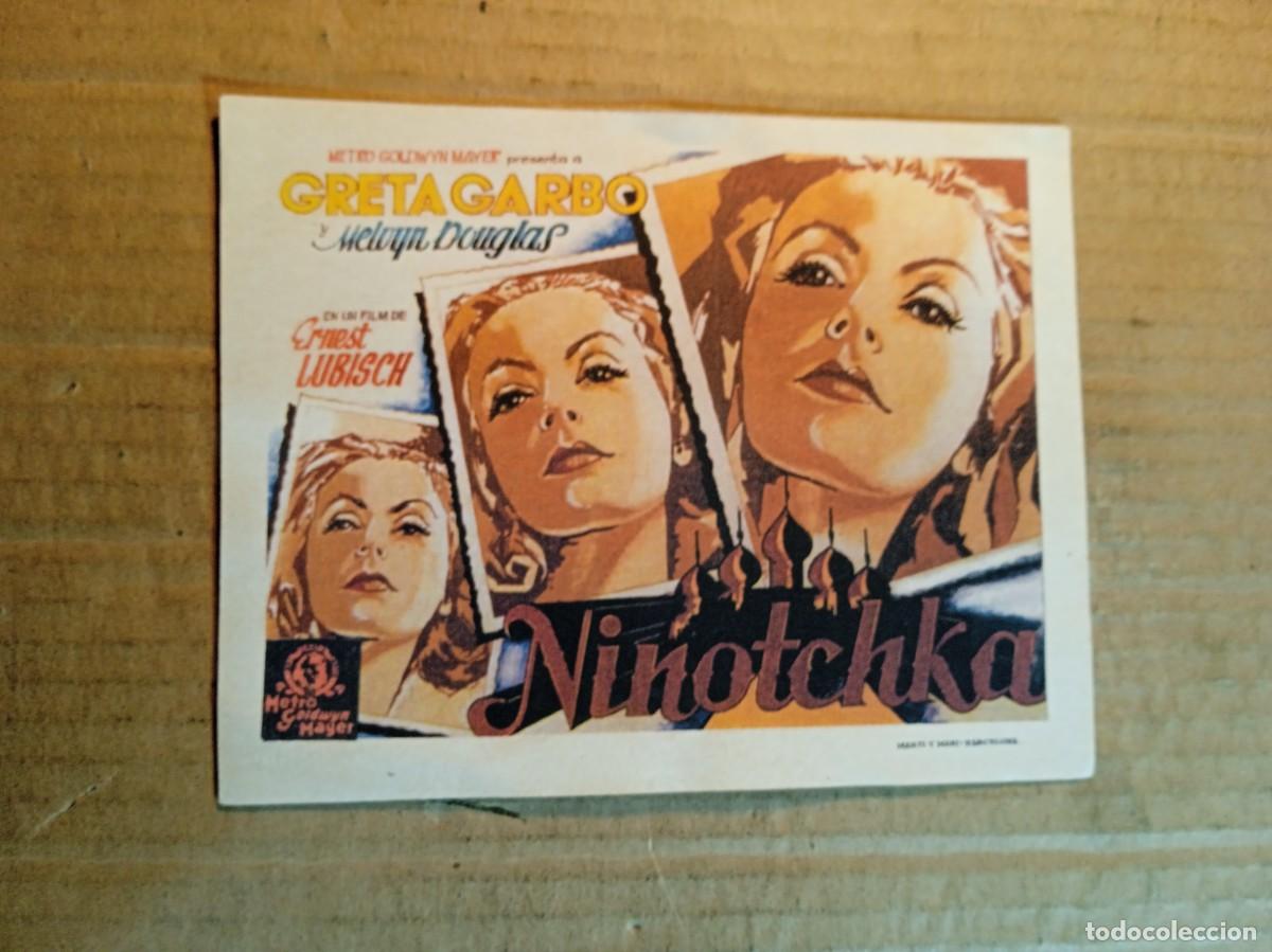  Foglietti di film di film antichi di cinema: FOLLETO DE MANO CON PUBLICIDAD NINOTCHKA (FACS&Iacute;MIL)