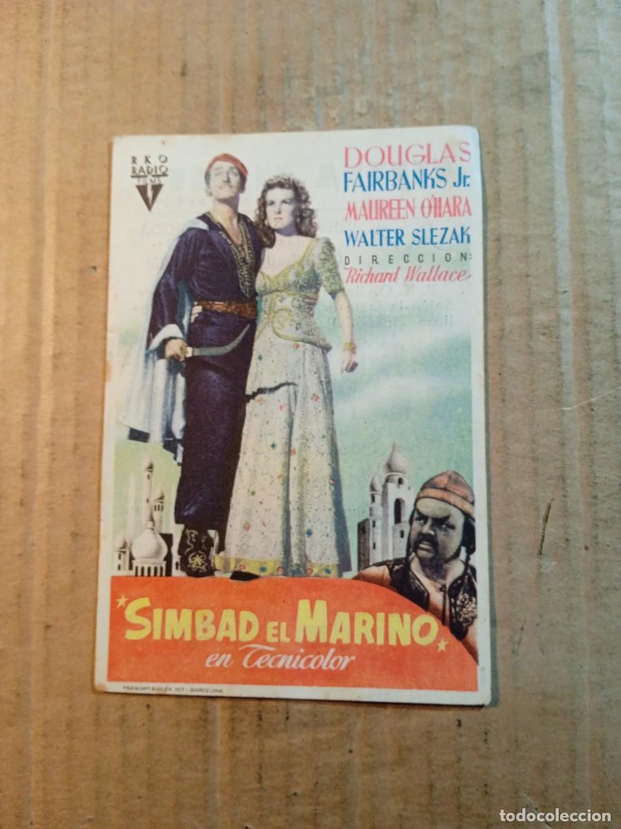  Flyers Publicitaires de films Anciens: FOLLETO DE MANO CON PUBLICIDAD SIMBAD EL MARINO