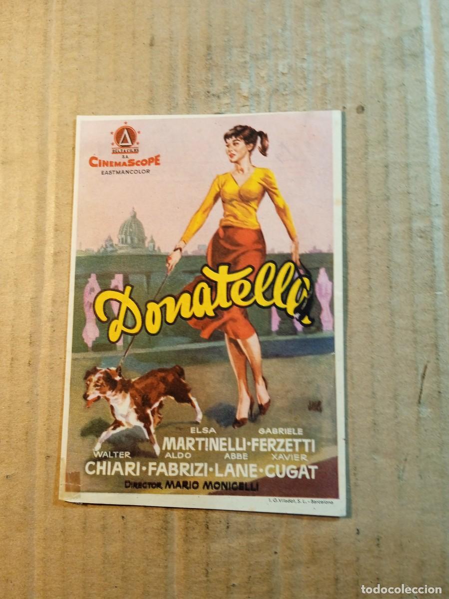 Folhetos de m&atilde;o de filmes antigos de cinema: FOLLETO DE MANO CON PUBLICIDAD DONATELLA