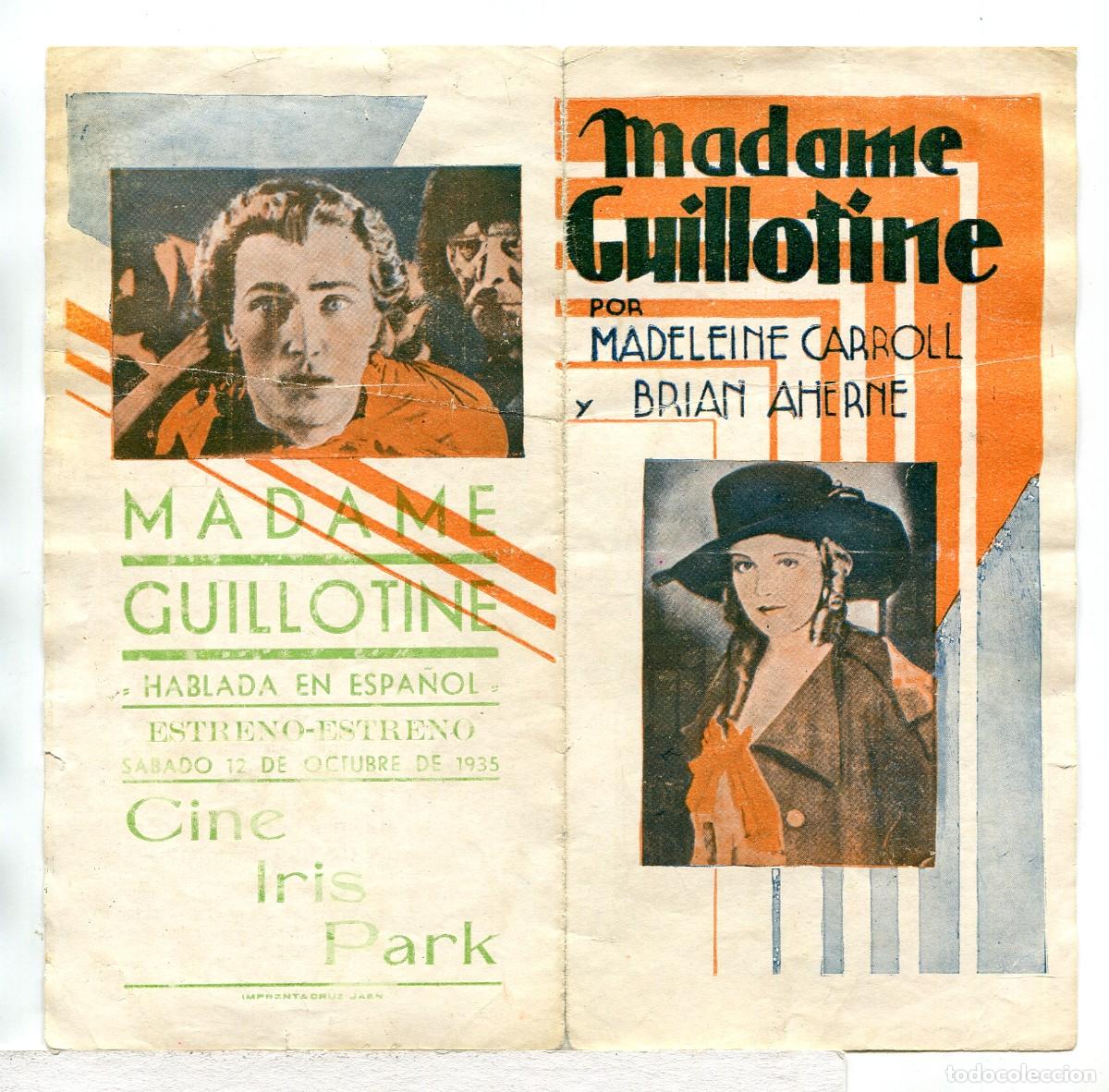Kino: MADAME GUILLOTINE, con Madeleine Carroll.