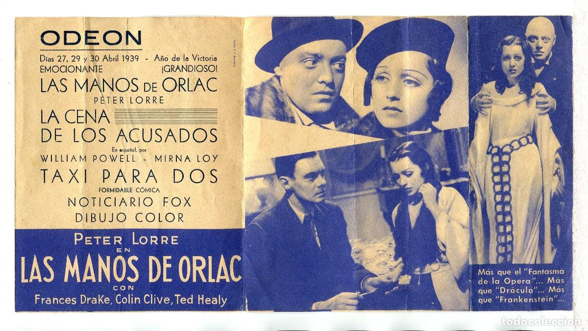 Cine: LAS MANOS DE ORLAC, con Peter Lorre. - Foto 2