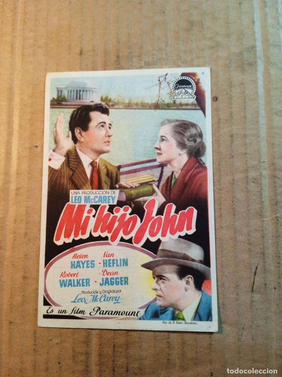 Kino: FOLLETO DE MANO CON PUBLICIDAD MI HIJO JOHN