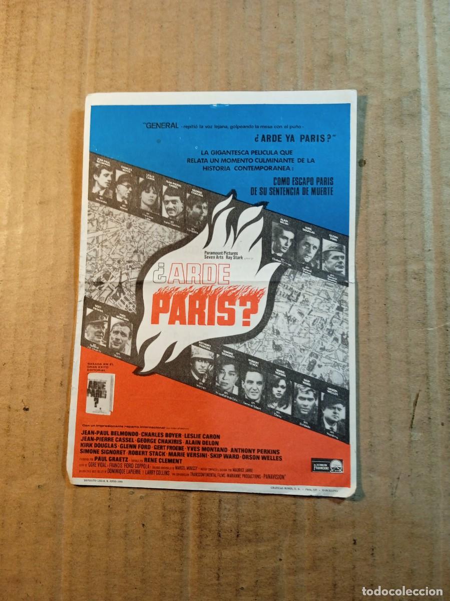 Cine: FOLLETO DE MANO CON PUBLICIDAD &iquest;ARDE PARIS?