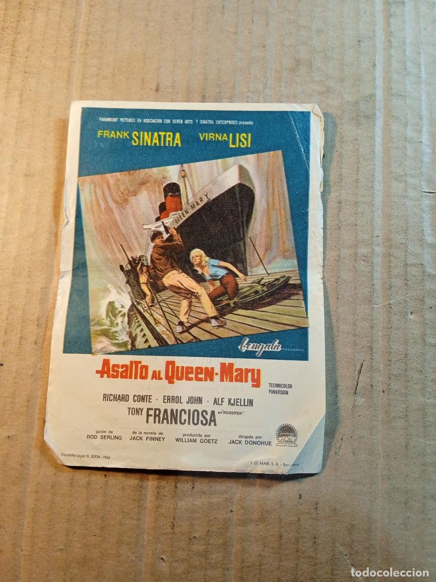  Foglietti di film di film antichi di cinema: FOLLETO DE MANO CON PUBLICIDAD ASALTO AL QUEEN - MARY