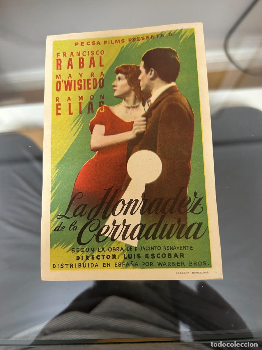  Foglietti di film di film antichi di cinema: &ordm;851 LA HONRADEZ DE LA CERRADURA FRANCISCO RABAL SIN PUBLICIDAD BUEN ESTADO