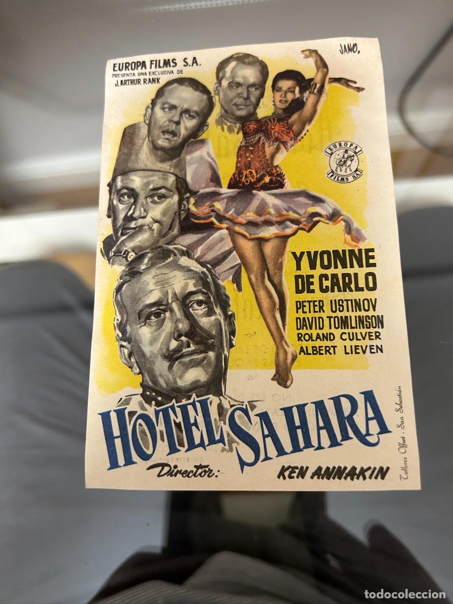 Folhetos de m&atilde;o de filmes antigos de cinema: &ordm;860 HOTEL SAHARA GRAN TEATRO FALLA CADIZ CON PUBLICIDAD BUEN ESTADO