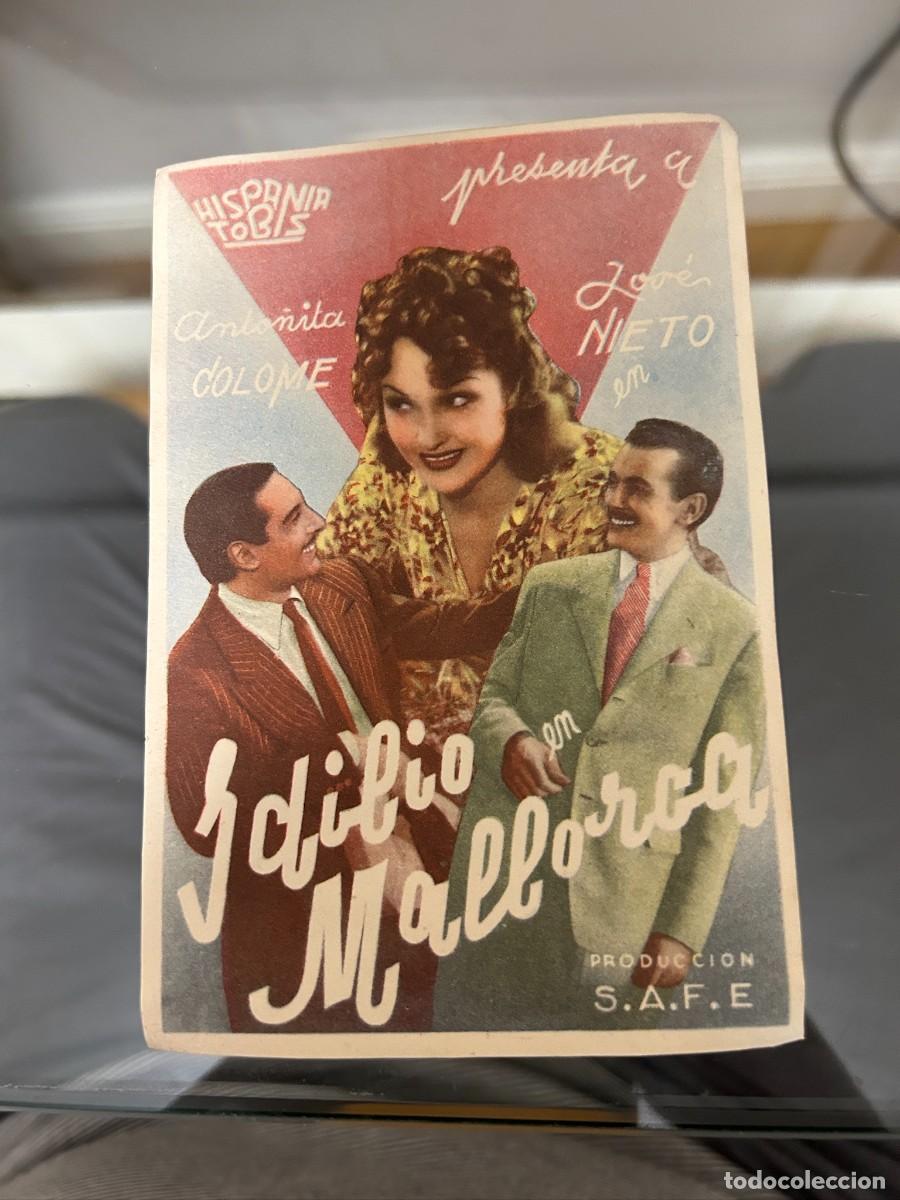 Folhetos de m&atilde;o de filmes antigos de cinema: &ordm;868 IDILIO EN MALLORCA SIN PUBLICIDAD BUEN ESTADO