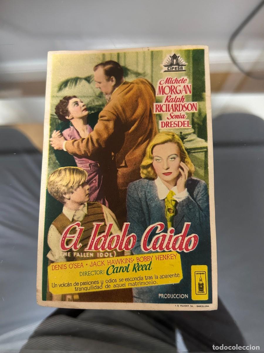  Foglietti di film di film antichi di cinema: &ordm;870 EL IDOLO CAIDO CON SELLO GRANADA COMO SE VE BUEN ESTADO
