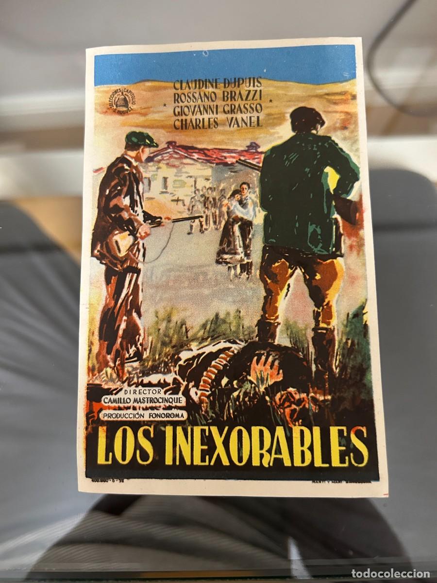  Flyers Publicitaires de films Anciens: &ordm;878 LOS INEXORABLES SIN PUBLICIDAD BUEN ESTADO