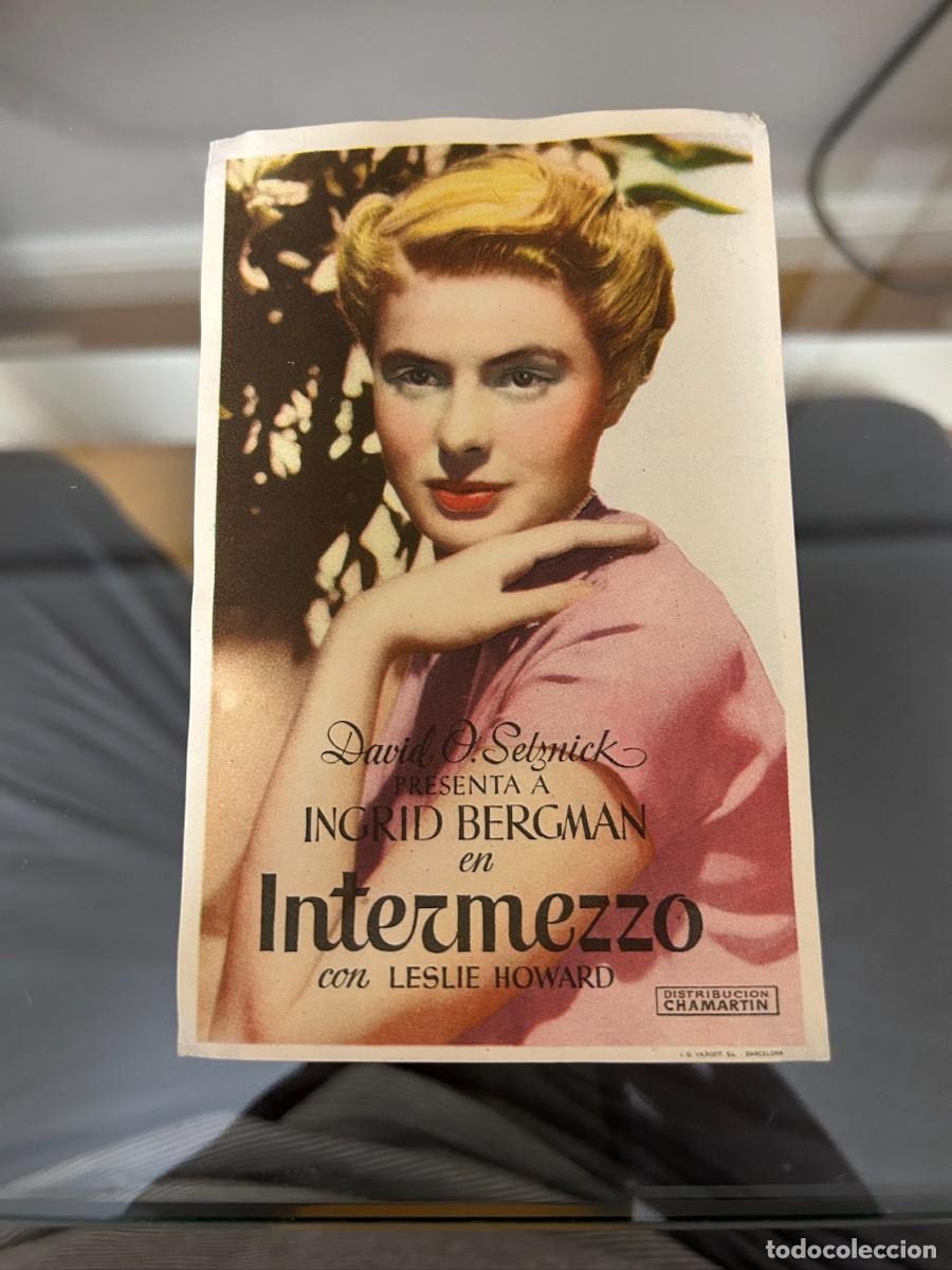  Flyers Publicitaires de films Anciens: &ordm;882 INTERMEZZO SIN PUBLICIDAD BUEN ESTADO