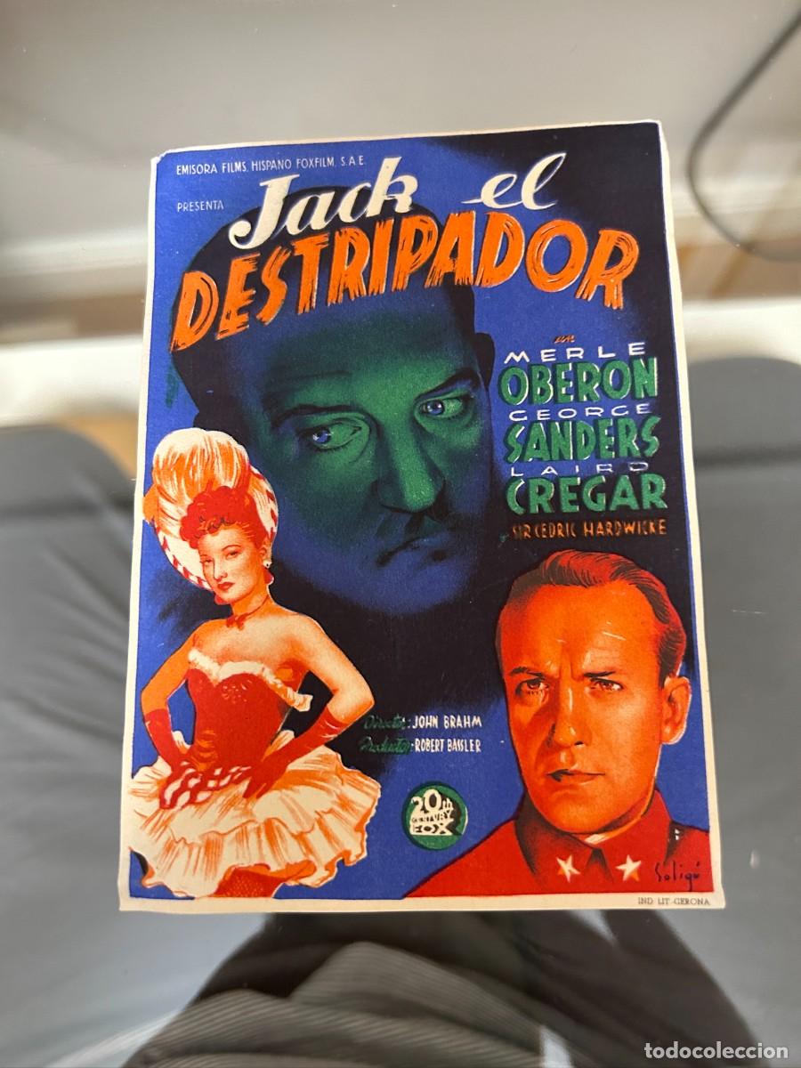  Foglietti di film di film antichi di cinema: &ordm;895 JACK EL DESTRIPADOR SIN PUBLICIDAD BUEN ESTADO