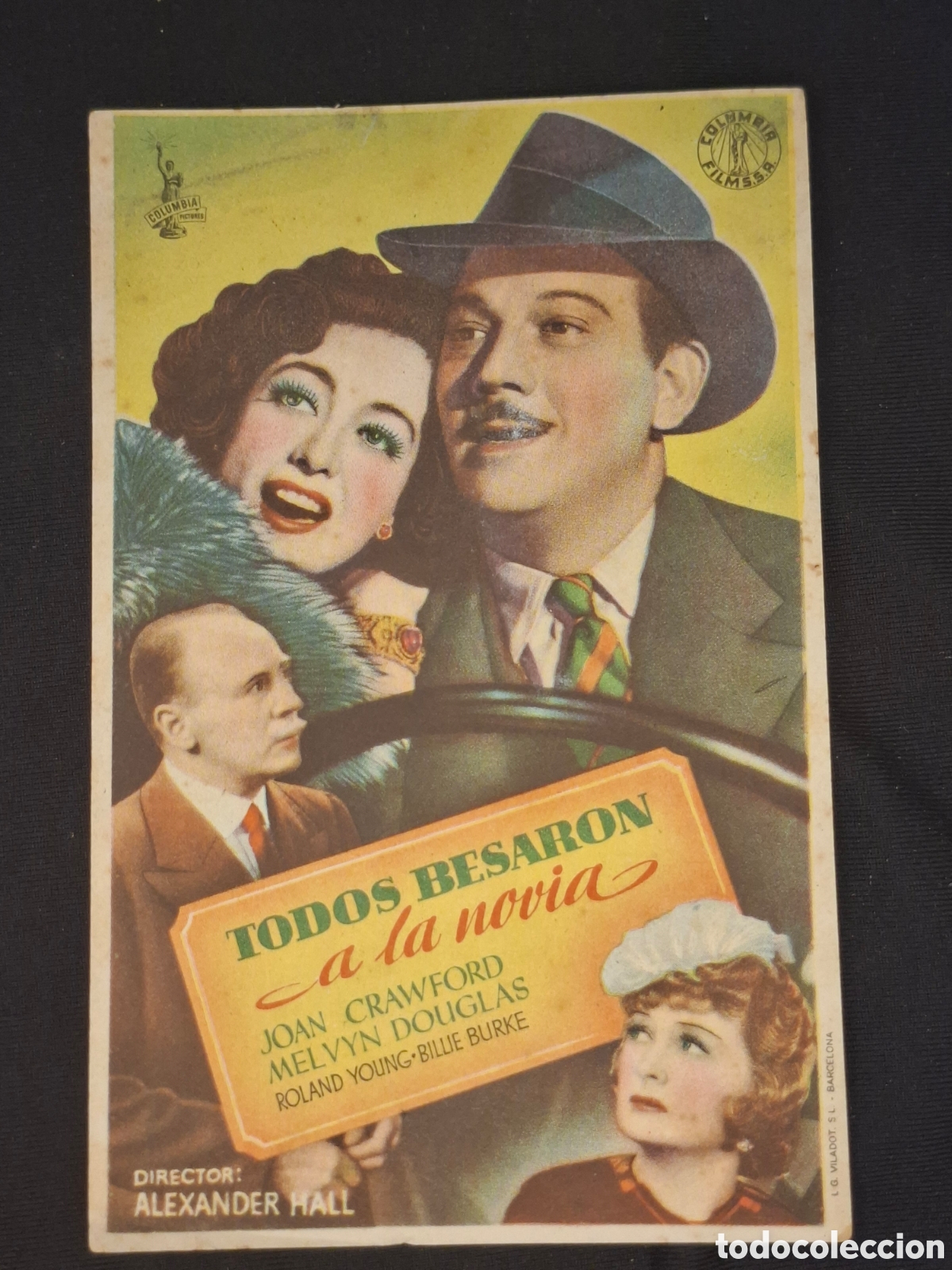 Cine: Folleto de mano todos besaron a la novia/ CITC1