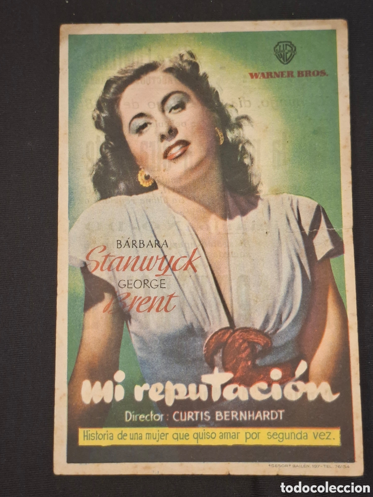 Cine: Folleto de: mi reputaci&oacute;n / CITC1
