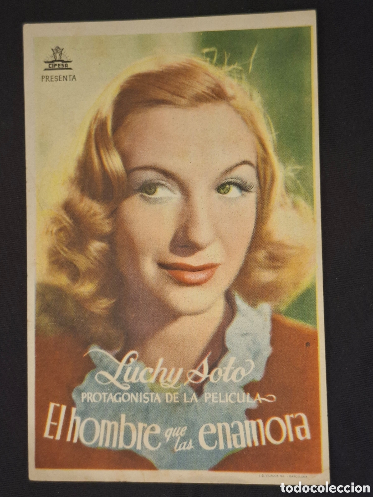 Cine: Folleto de mano con publicidad( dentichlor) el hombre que las enamora / CITC1