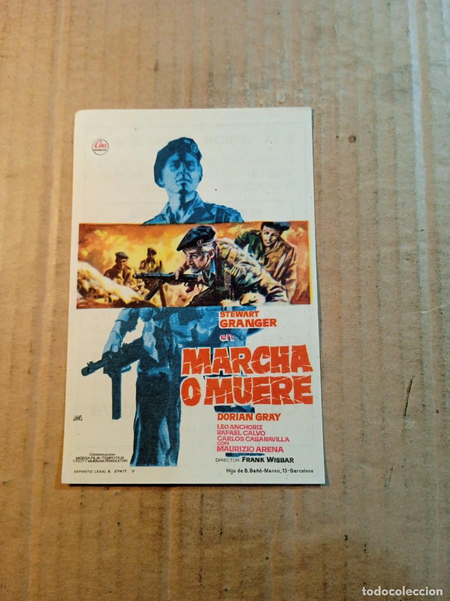 Cine: FOLLETO DE MANO CON PUBLICIDAD MARCHA O MUERTE