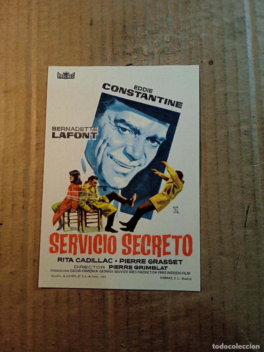  Foglietti di film di film antichi di cinema: FOLLETO DE MANO CON PUBLICIDAD SERVICIO SECRETO