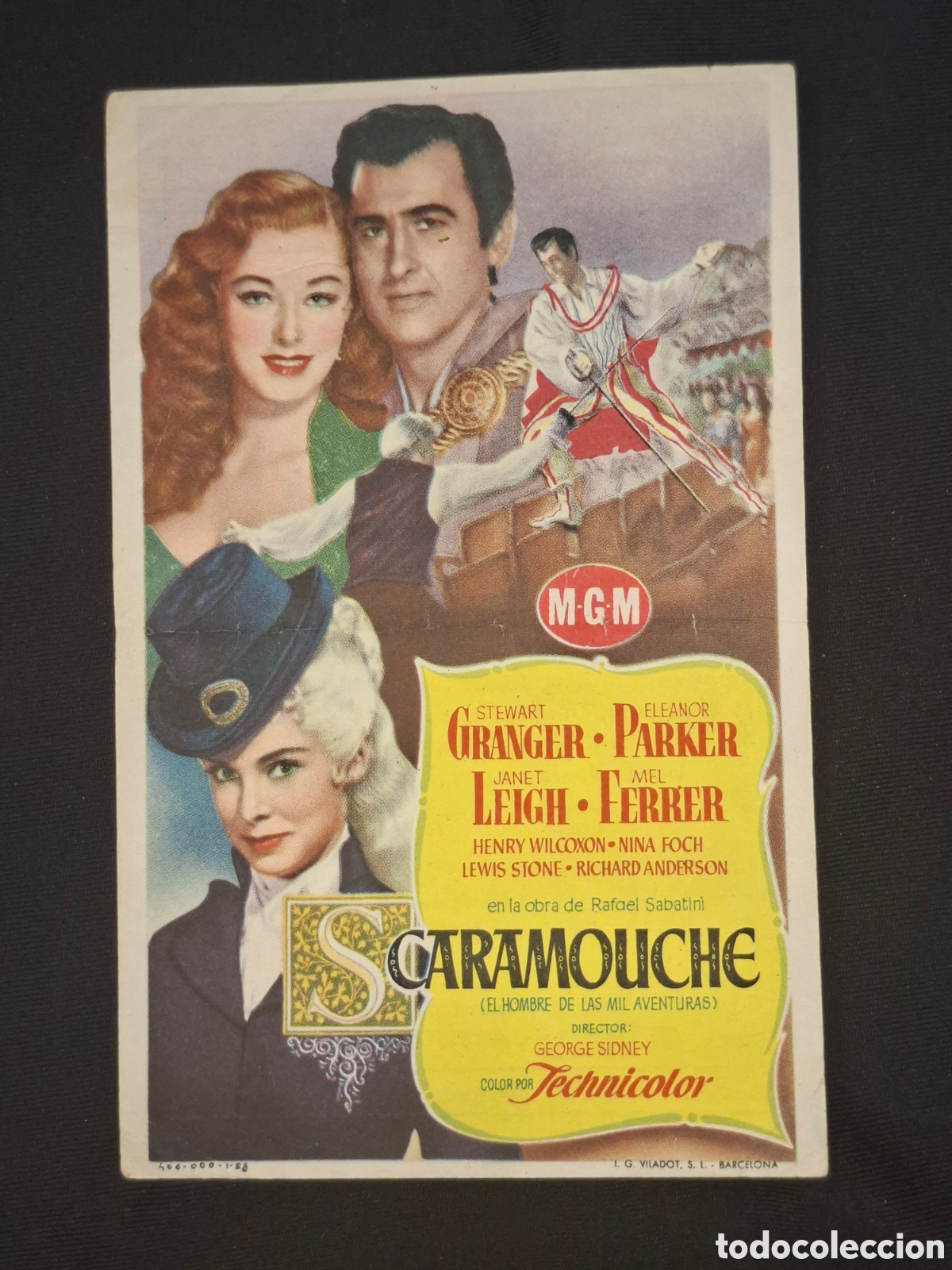  Foglietti di film di film antichi di cinema: Folleto de mano de cine ateneo : scaramouche / CITC1