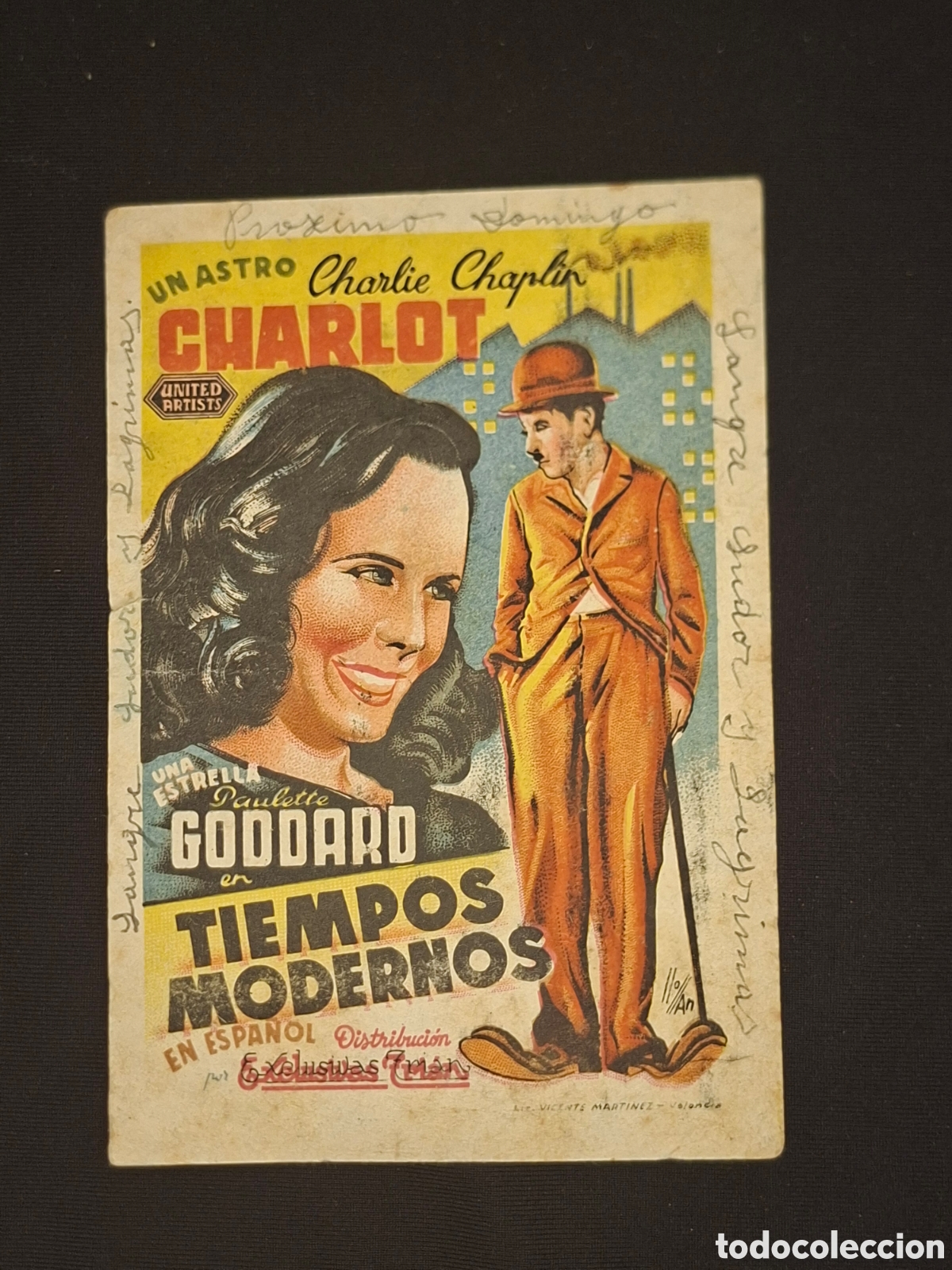 Cine: Folleto de mano: tiempos modernos / CITC1