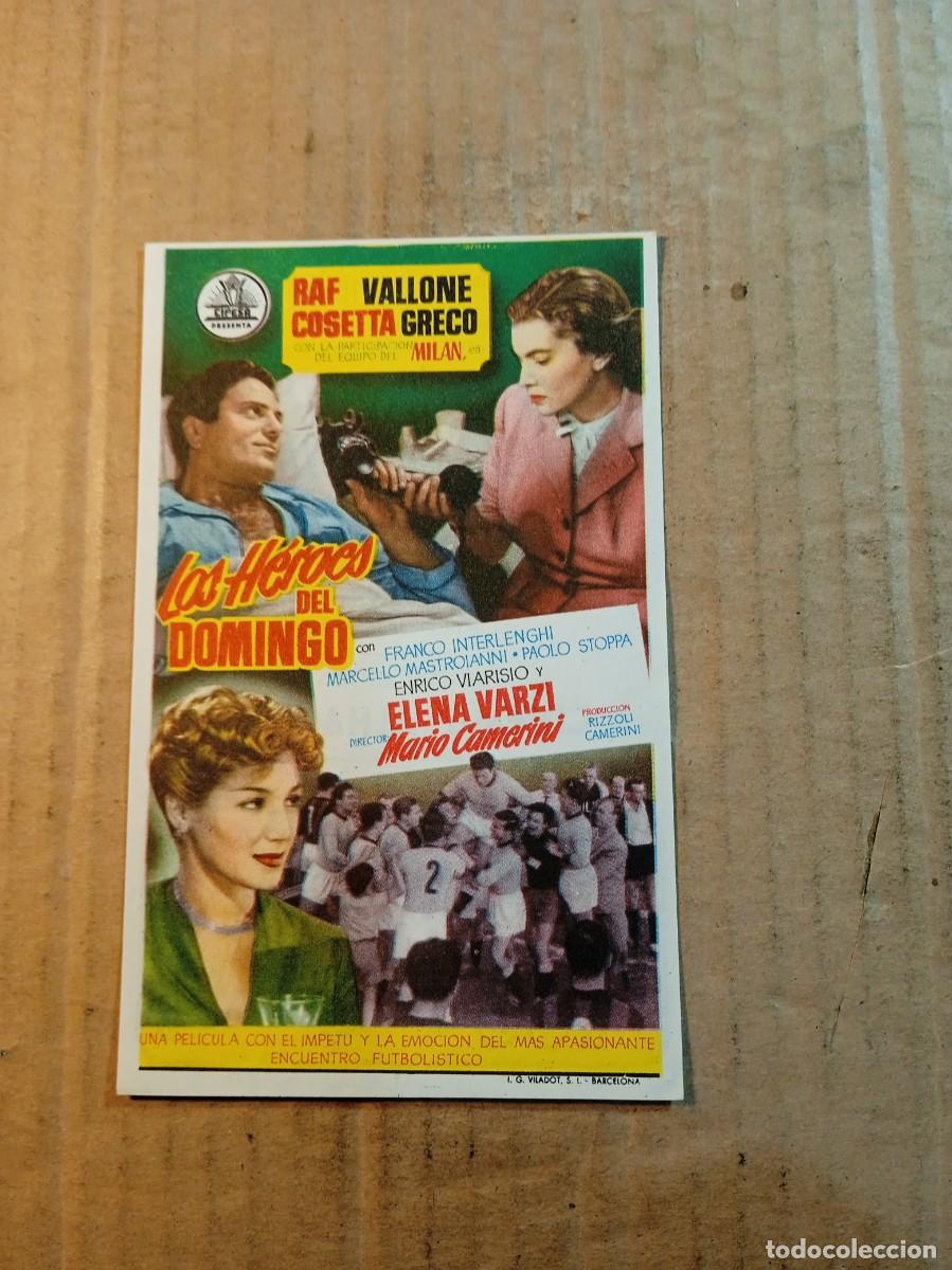 Kino: FOLLETO DE MANO CON PUBLICIDAD LOS HEROES DEL DOMINGO