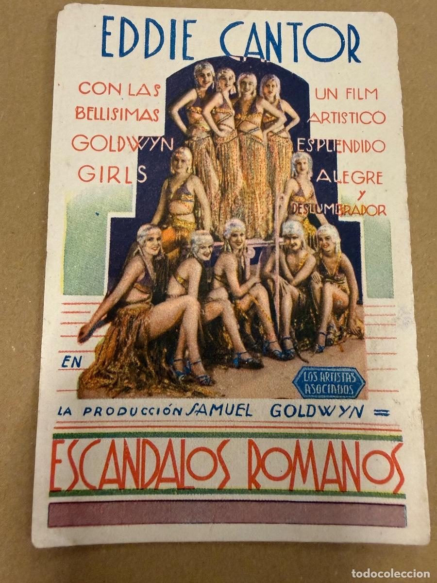 Foglietti di film di film antichi di cinema: ESCANDALOS ROMANOS Antiguo programa de cine de mano, en cartoncillo