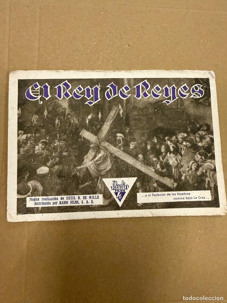 Foglietti di film di film antichi di cinema: EL REY DE REYES Antiguo programa de cine de mano, en cartoncillo