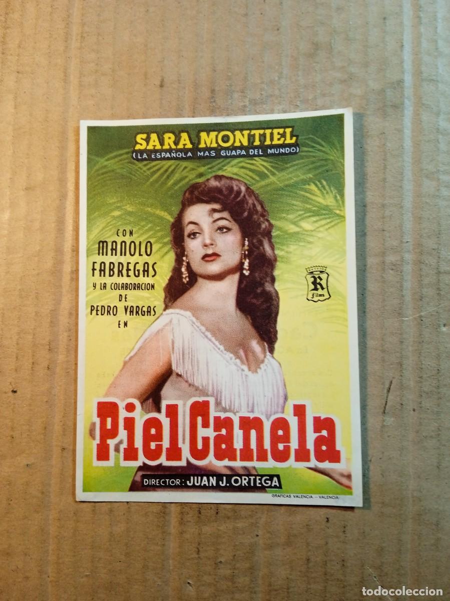Cine: FOLLETO DE MANO CON PUBLICIDAD PIEL CANELA