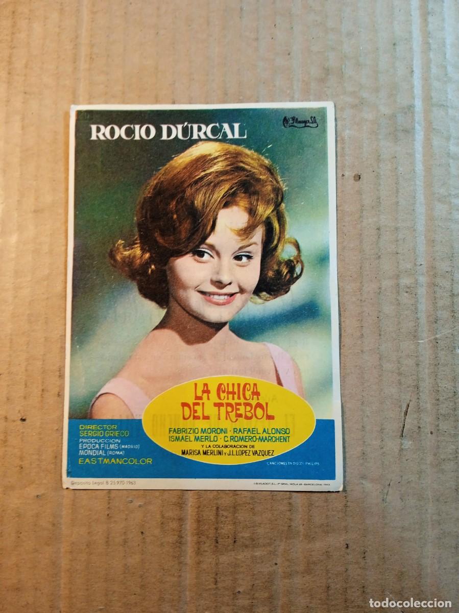 Cine: FOLLETO DE MANO CON PUBLICIDAD LA CHICA DEL TR&Eacute;BOL