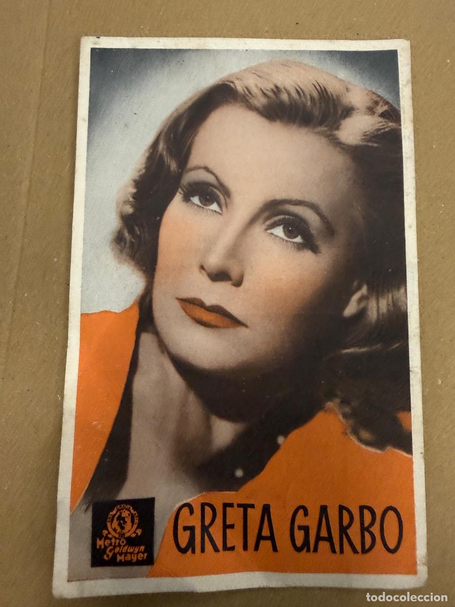 Cinema: GRETA GARBO Antiguo programa de cine de mano, en cartoncillo