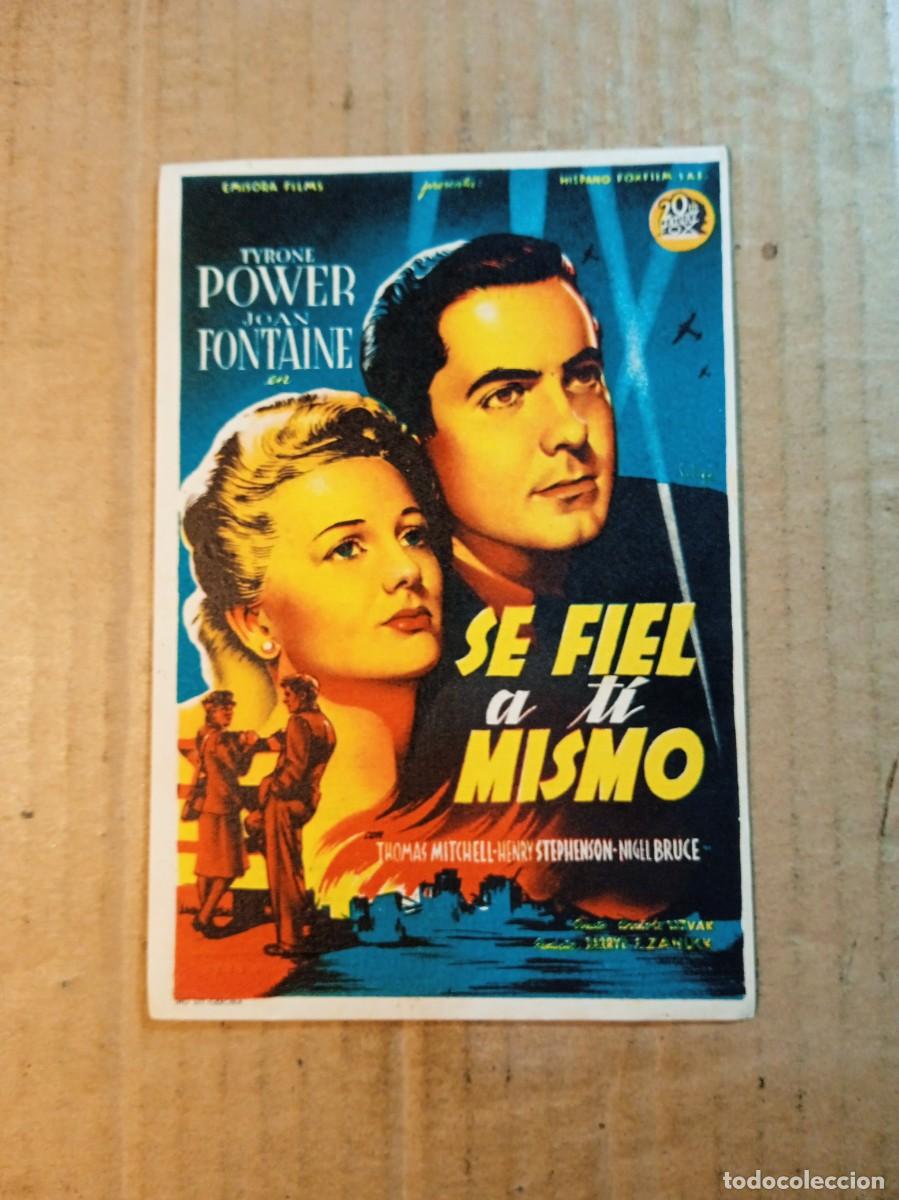  Foglietti di film di film antichi di cinema: FOLLETO DE MANO CON PUBLICIDAD SE FIEL A TI MISMO