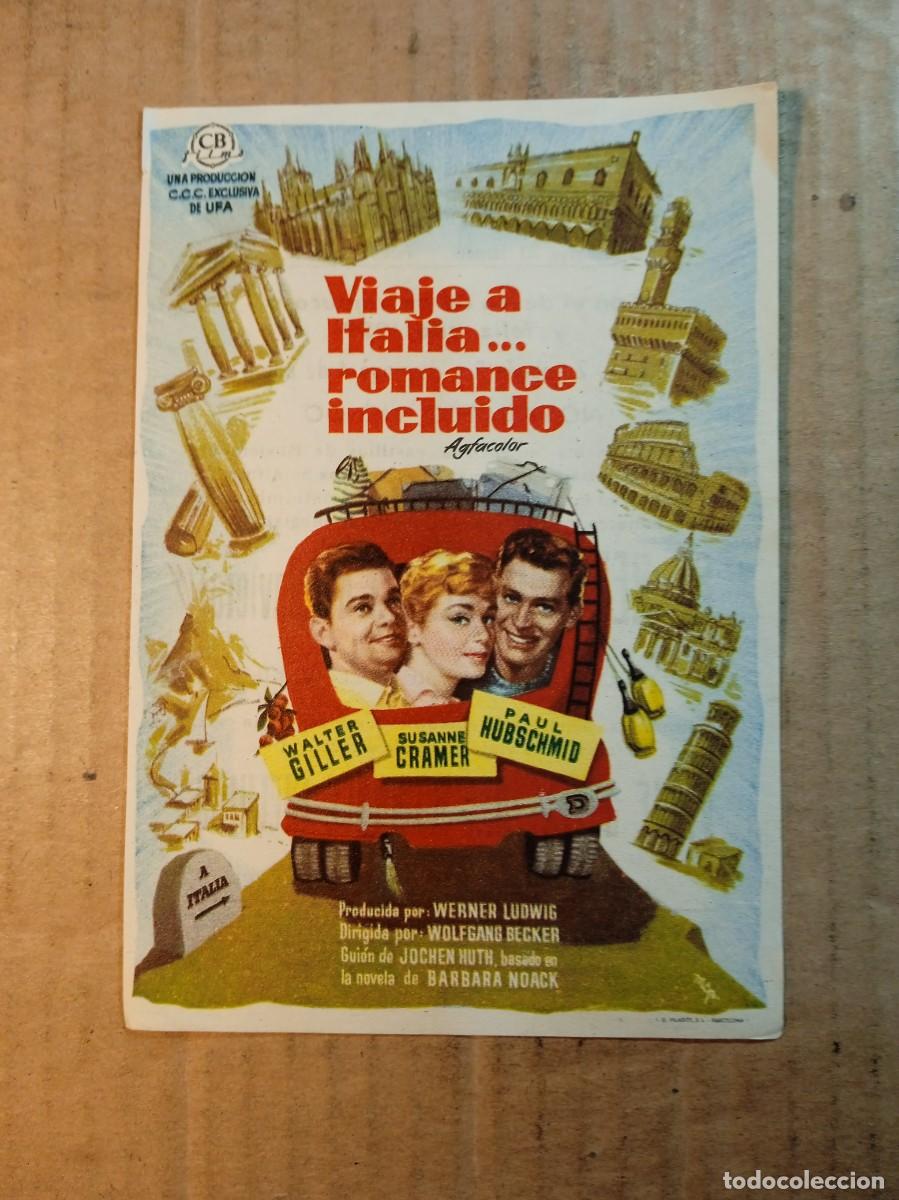 Cine: FOLLETO DE MANO CON PUBLICIDAD VIAJE A ITALIA... ROMANCE INCLUIDO