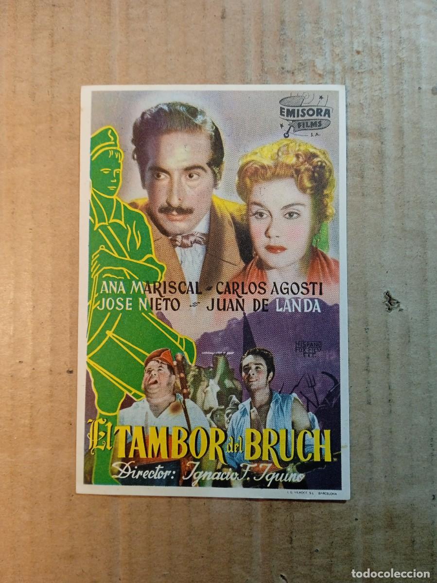 Cine: FOLLETO DE MANO CON PUBLICIDAD EL TAMBOR DE BRUCH
