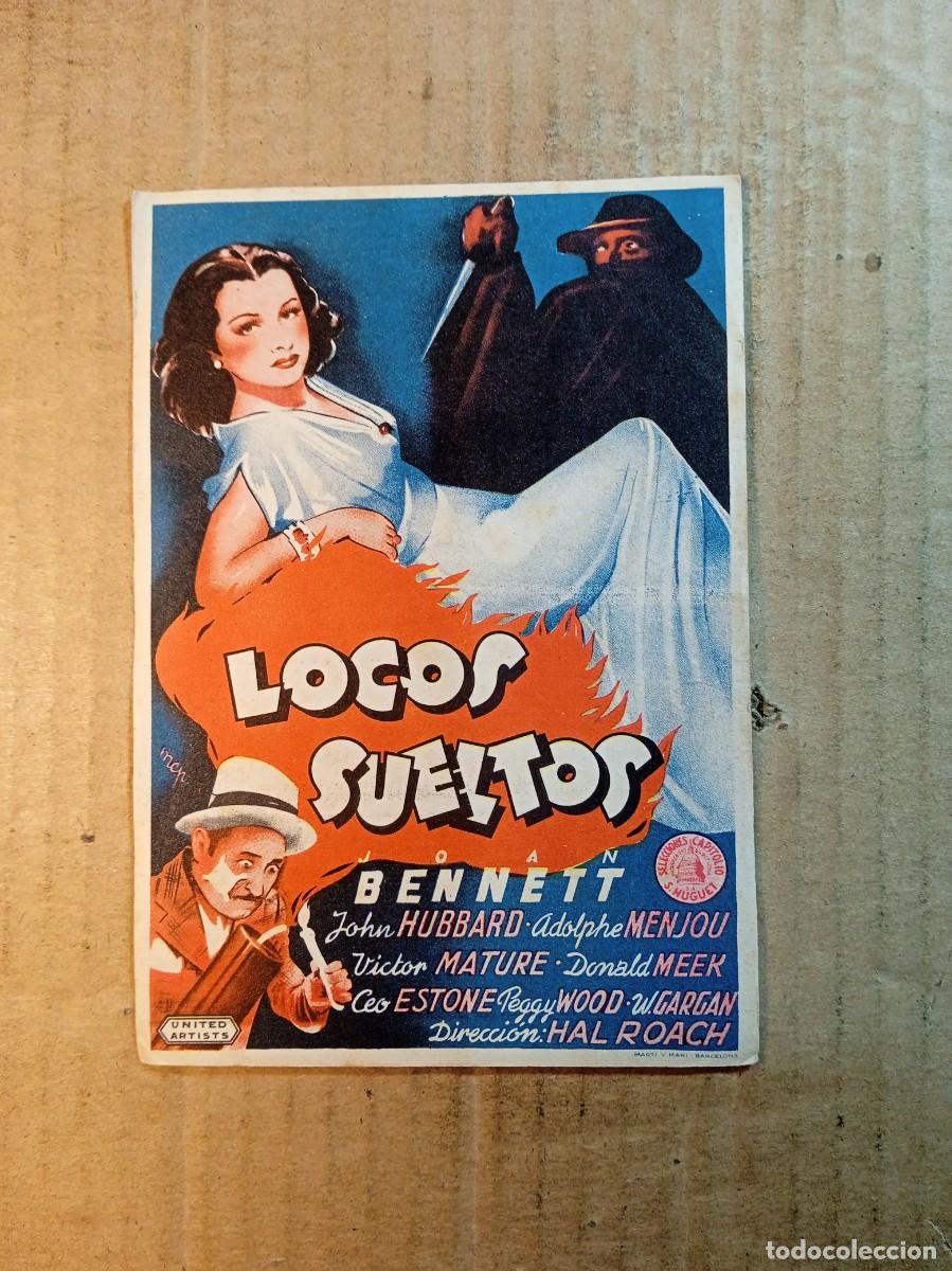  Foglietti di film di film antichi di cinema: FOLLETO DE MANO CON PUBLICIDAD LOCOS SUELTOS