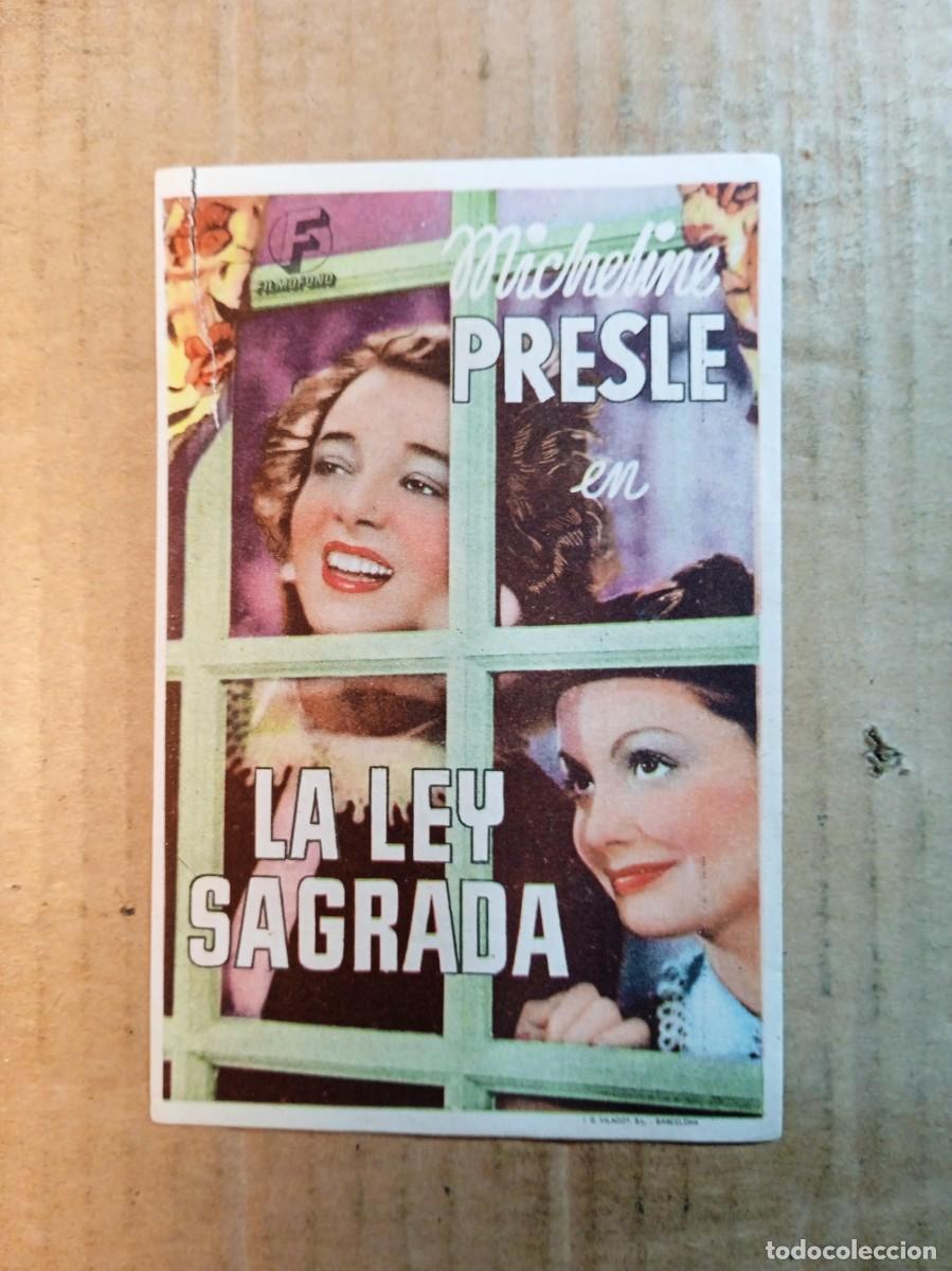  Foglietti di film di film antichi di cinema: FOLLETO DE MANO CON PUBLICIDAD LA LEY SAGRADA