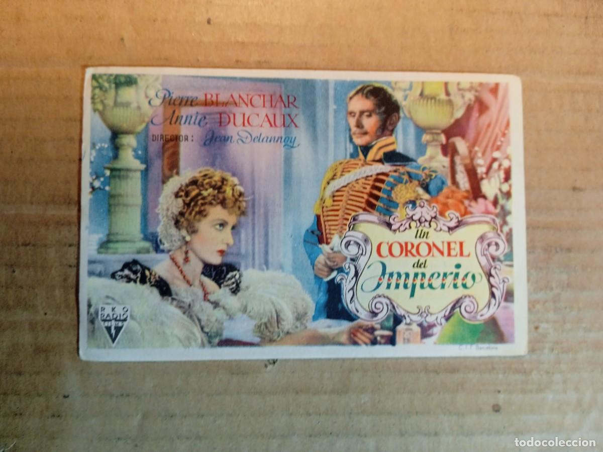 Cine: FOLLETO DE MANO CON PUBLICIDAD UN CORONEL DEL IMPERIO