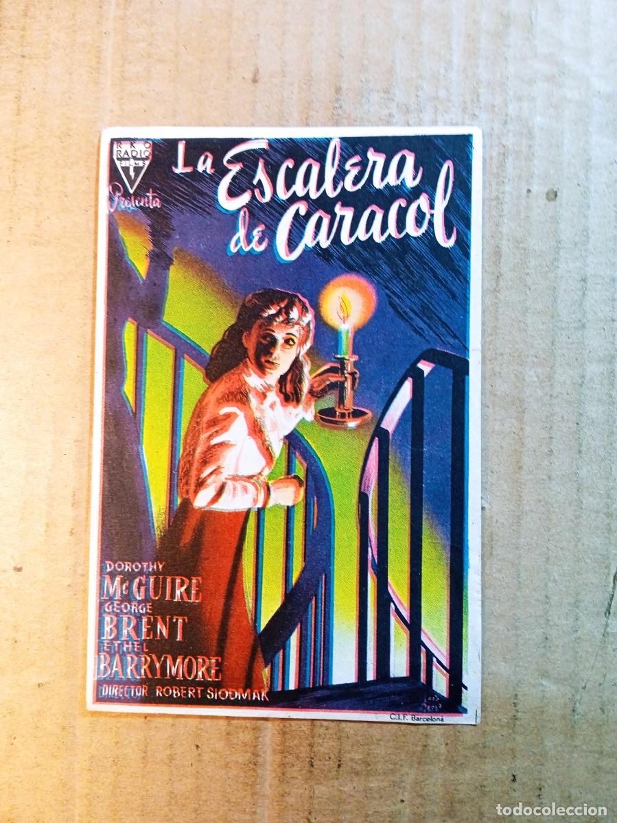  Foglietti di film di film antichi di cinema: FOLLETO DE MANO CON PUBLICIDAD LA ESCALERA DE CARACOL