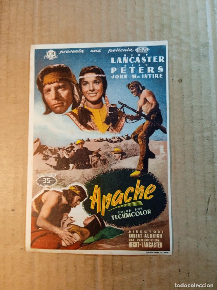  Foglietti di film di film antichi di cinema: FOLLETO DE MANO CON PUBLICIDAD APACHE
