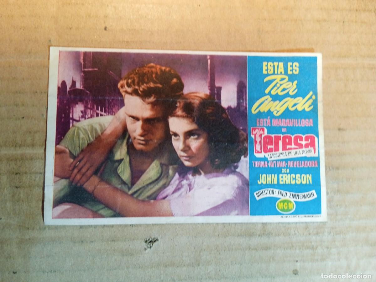  Foglietti di film di film antichi di cinema: FOLLETO DE MANO CON PUBLICIDAD TERESA LA HISTORIA DE UNA NOVIA