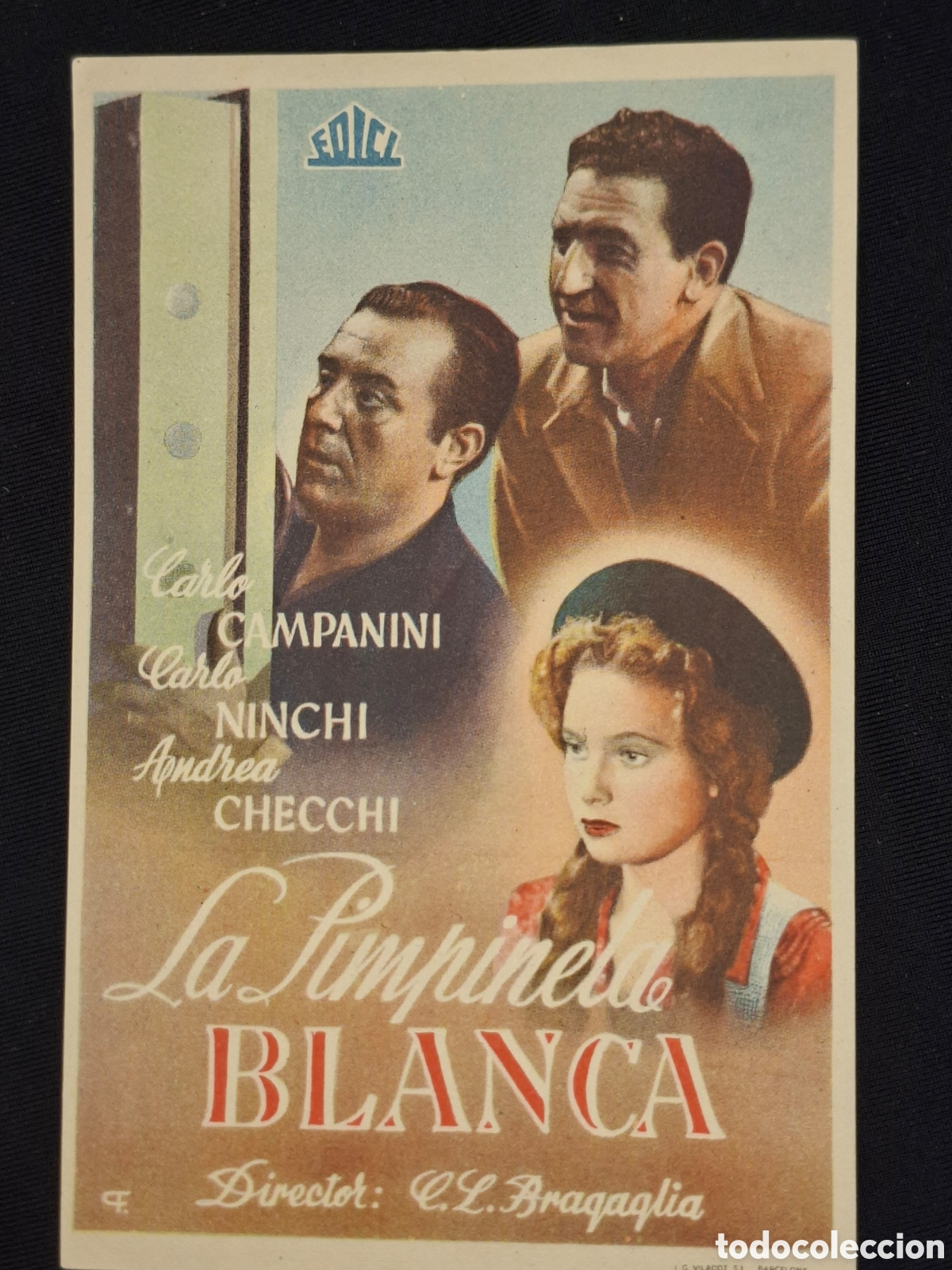  Foglietti di film di film antichi di cinema: Folleto de mano: log pimpinela blanca. / CITC1