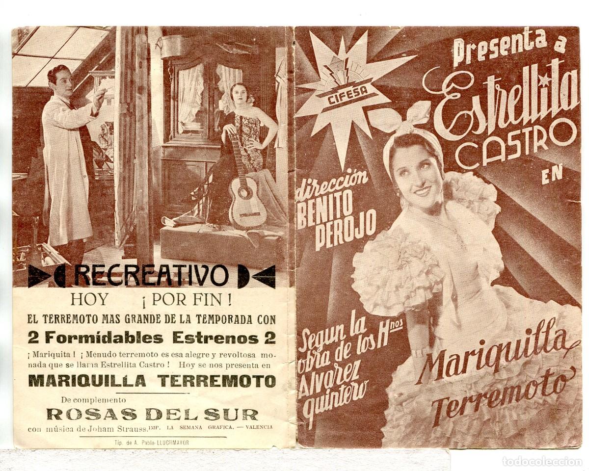 Cine: MARIQUILLA TERREMOTO, con Estrellita Castro.