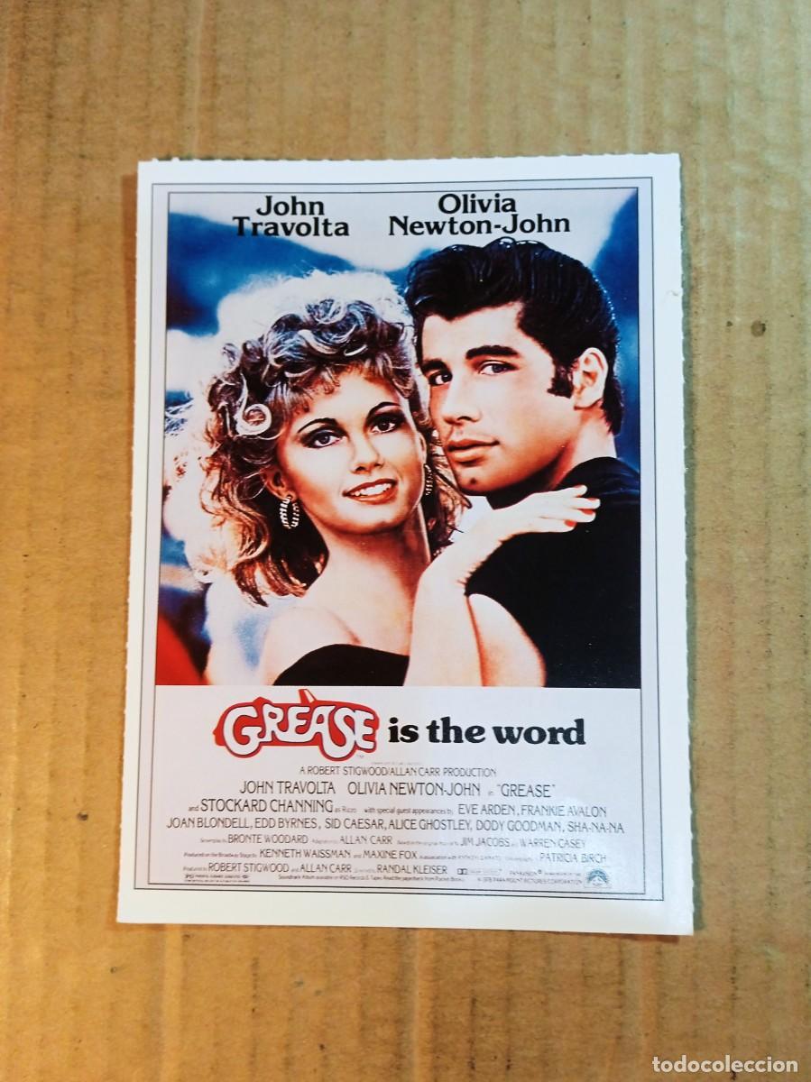 Cine: FOLLETO DE MANO CON PUBLICIDAD GREASE (FACS&Iacute;MIL)