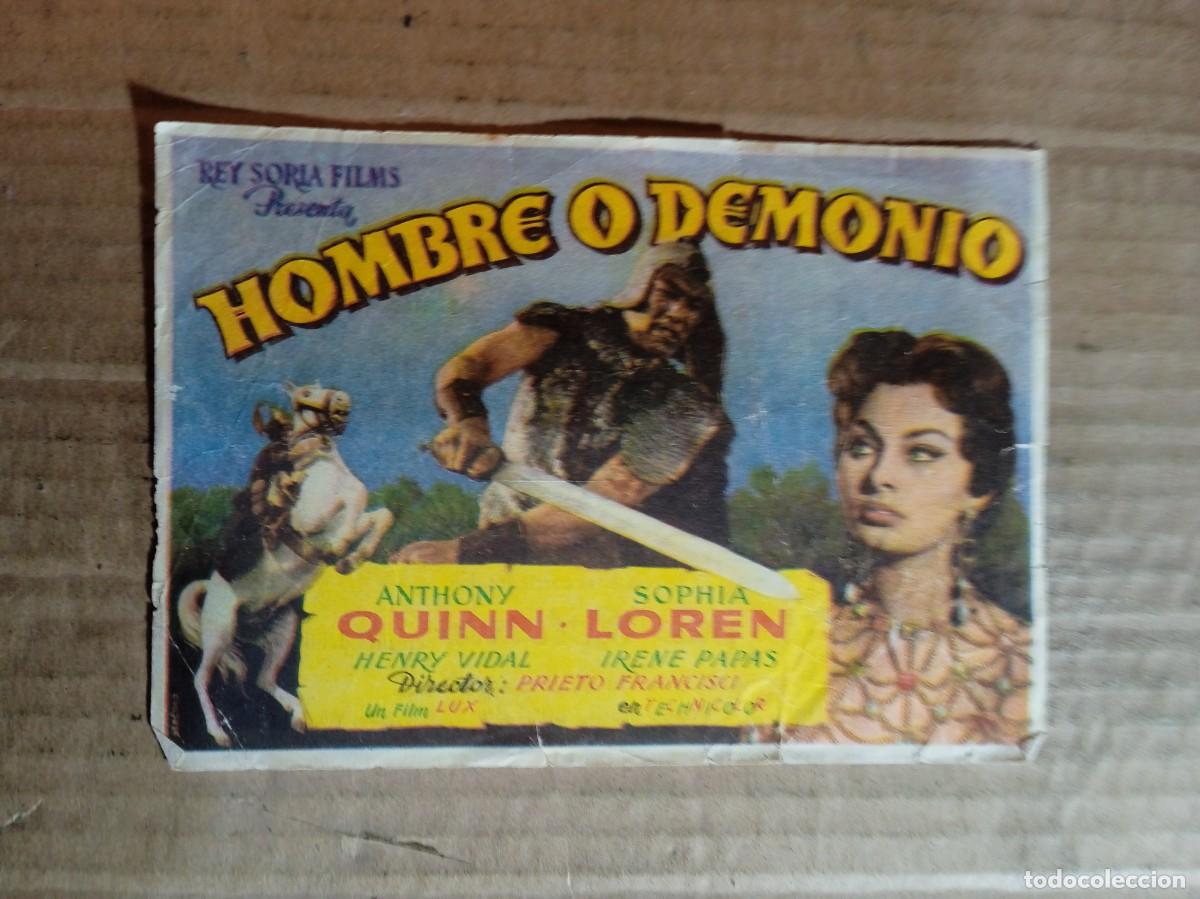 Kino: FOLLETO DE MANO CON PUBLICIDAD HOMBRE O DEMONIO